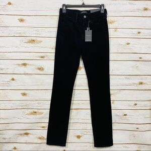 Club Monaco Women's Black The High Rise Skinny Corduroy Pants Size 00L